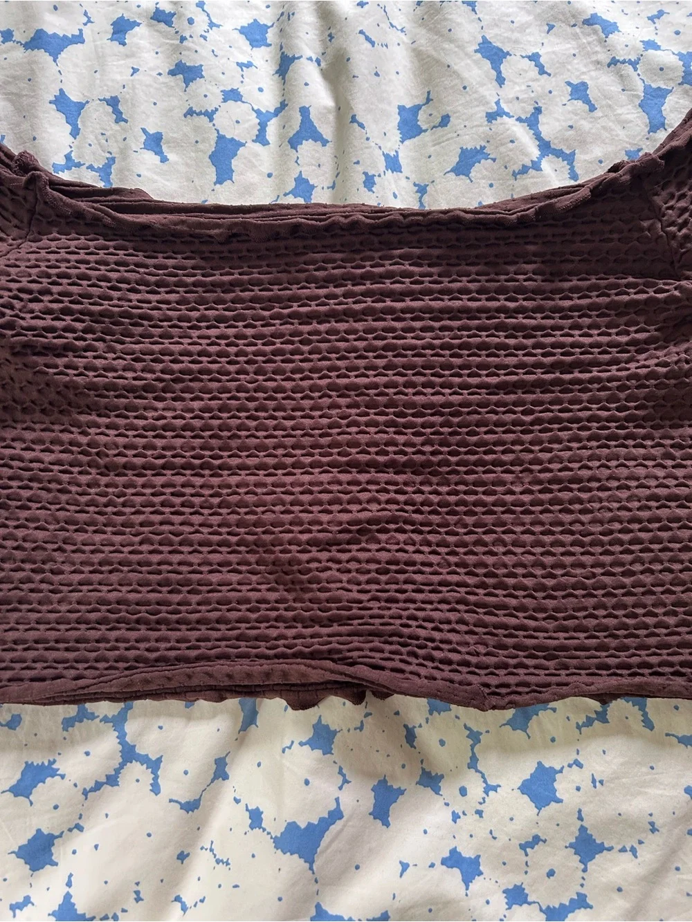 Free People Textured Long Sleeve Top